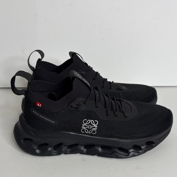 On Running Shoes - Loewe x On Running Cloudtilt Sneakers Womens 6 All Black Knit Running Shoes